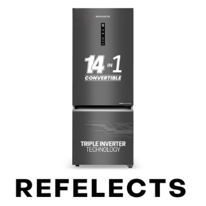 RF 325 L, Convertible 14-in-1, Triple Inverter & Fan Motor Technology, with Display Frost Free, Bottom Mounted Double Door Refrigerator (RF-ERG Black)