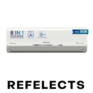 RF 2025 Model Silver Star Series 1 Ton 3 Star Split AC with HD Compressor, AI, Dual Gold Fin, Nano Tek Coating & 8-in-1 Flexi Mode – White (RD-DFGDFB, Copper Condenser)