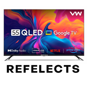 REFELECTS 139 cm (55 inches) Frameless Series 4K Ultra HD Smart LED TV RF55A (Black)